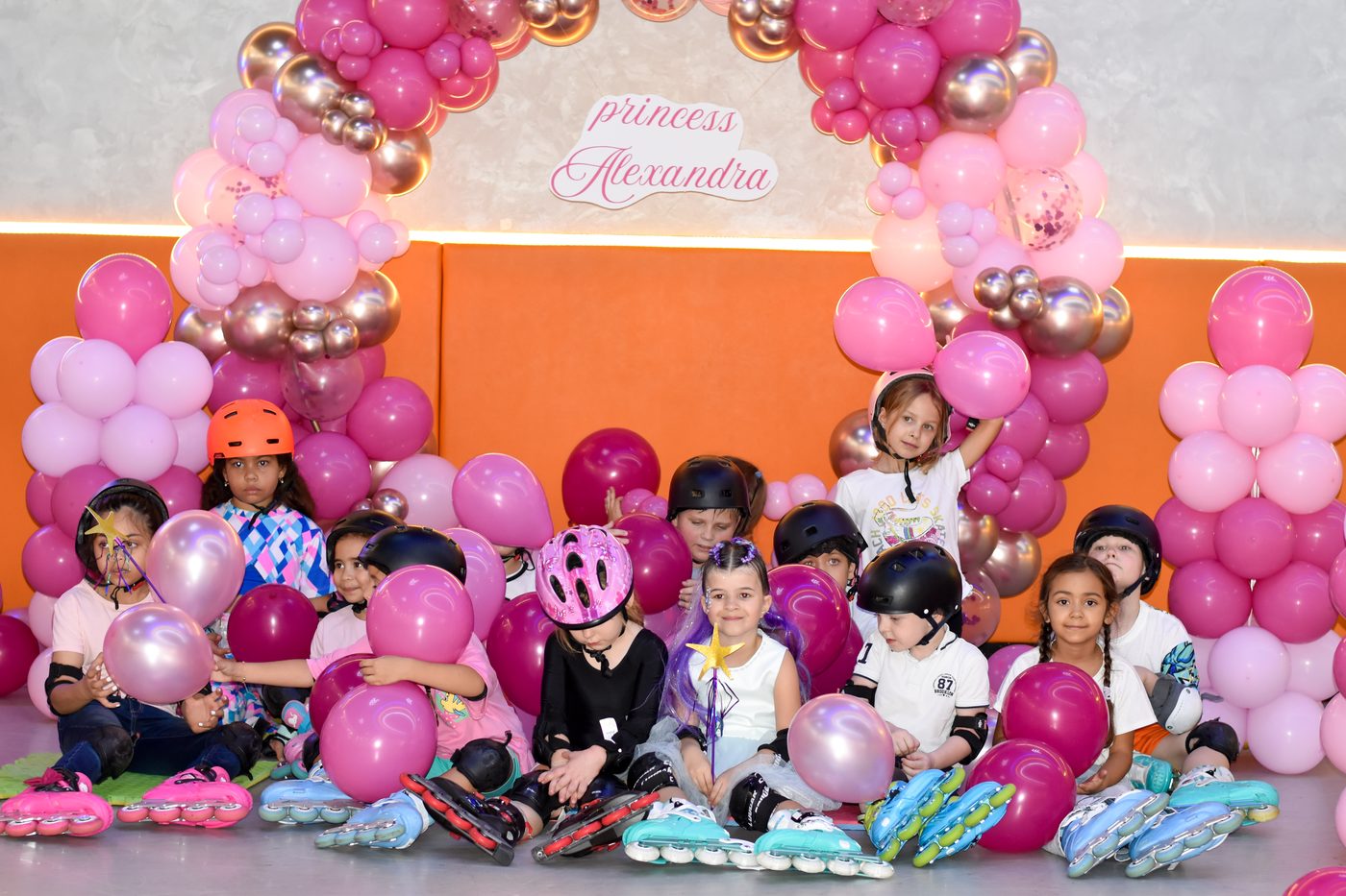Family celebrating at GoSkate