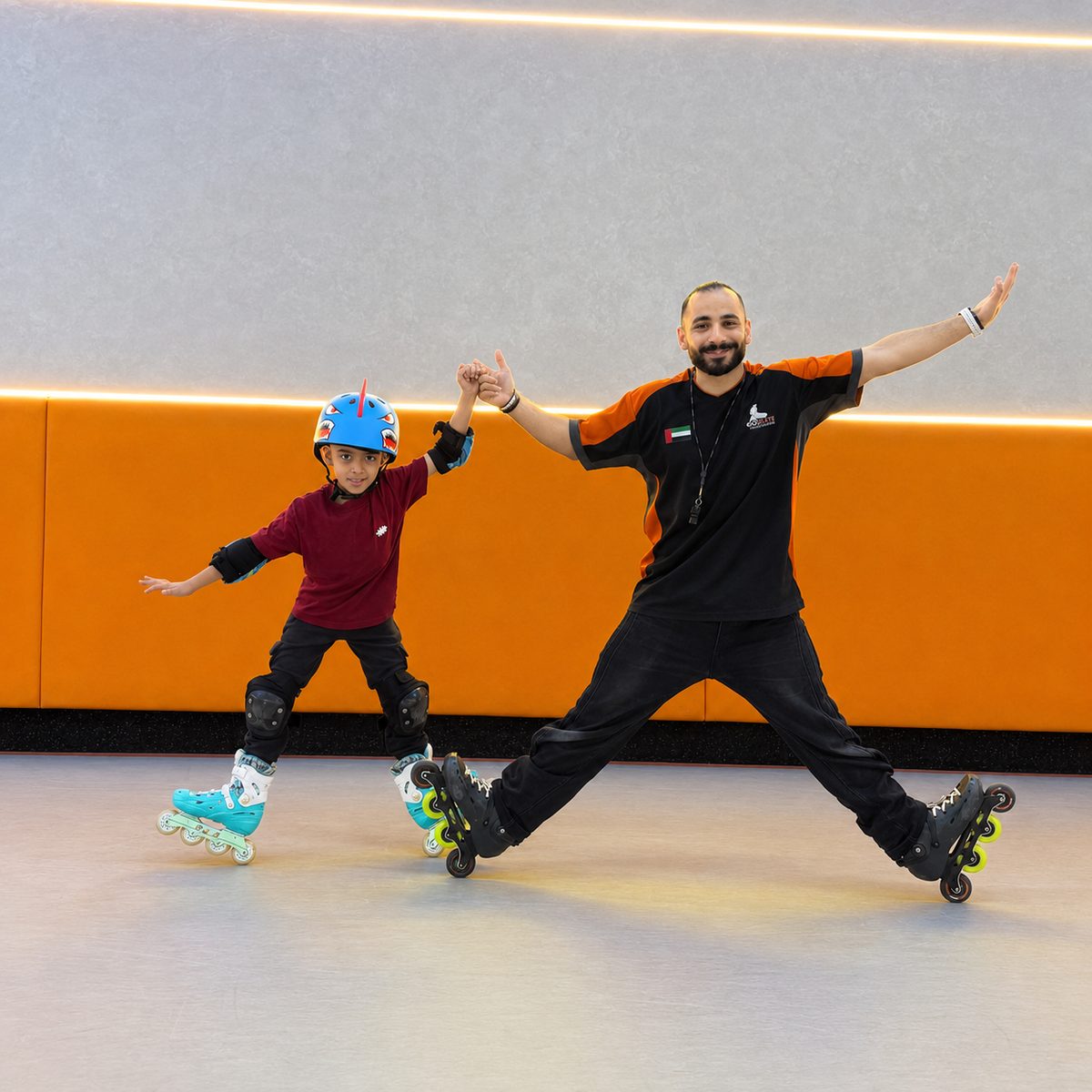 One-on-one private skating coaching session